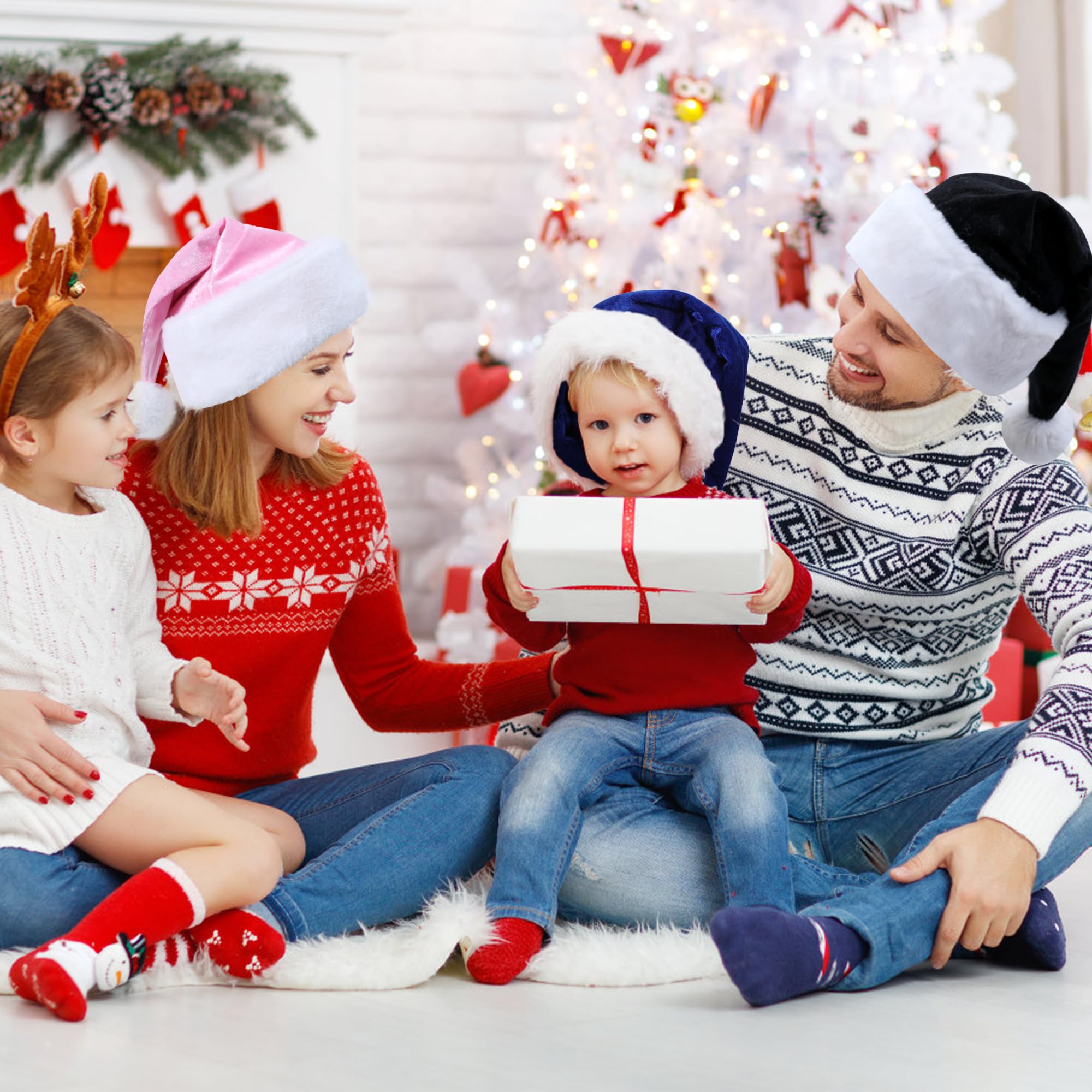 Gift-ready packaging for Eoocan Santa Hat, ideal present.