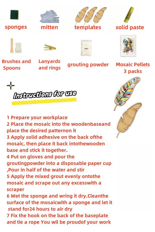 EOQIFJM mixed colours mosaic tiles spark vibrant wall art