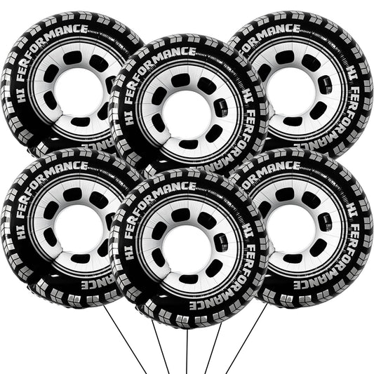 Eostankr 30-inch wheel balloons show bold race car wheels for standout party decor