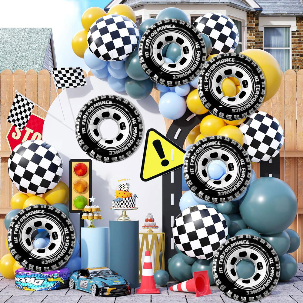 Eostankr birthday race theme balloons for boys' celebrations
