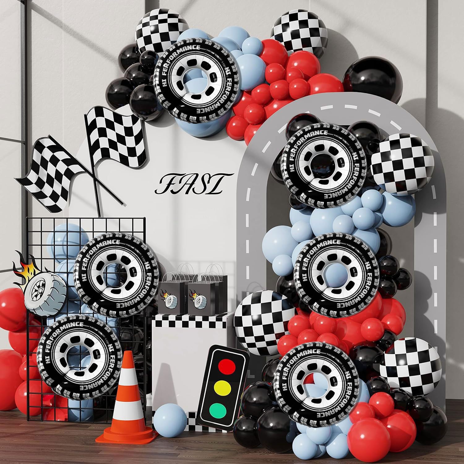 Eostankr foil wheel balloons with glossy finish for festive event styling