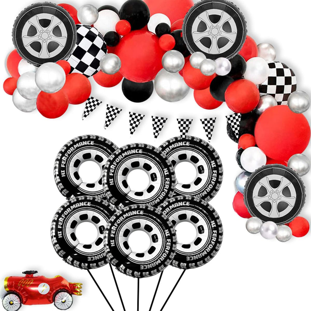 Eostankr race car tire balloon 30inch elevates birthday party with dramatic effect