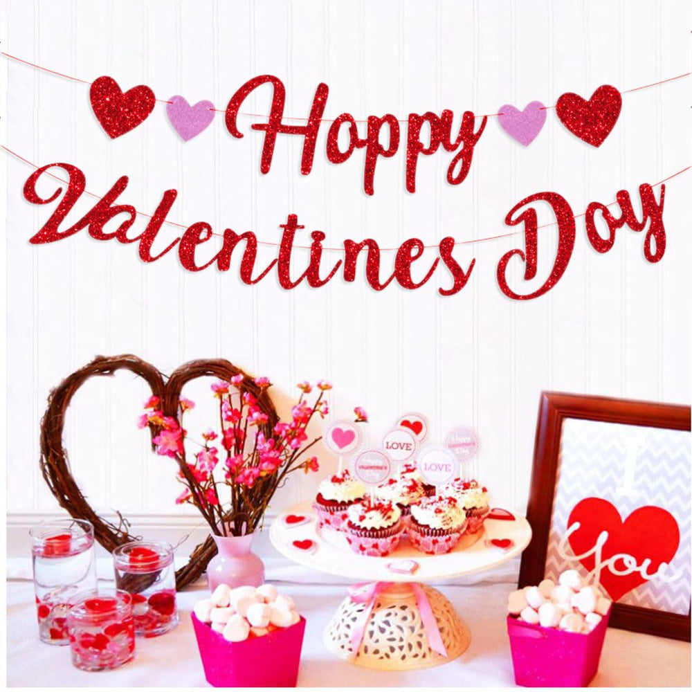 Eostankr Valentines banner assembly guide aids DIY decorating
