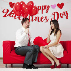 Eostankr Valentines banner window display enhances celebration mood