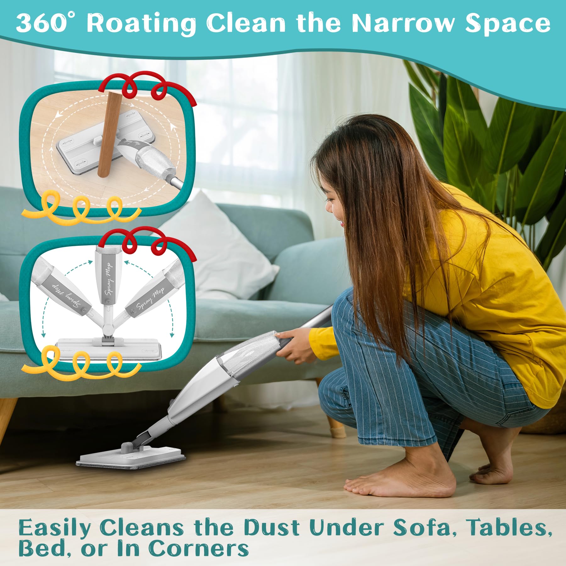 EP EXERCISE N PLAY replaceable microfiber cloth supports repeatable cleaning fun.