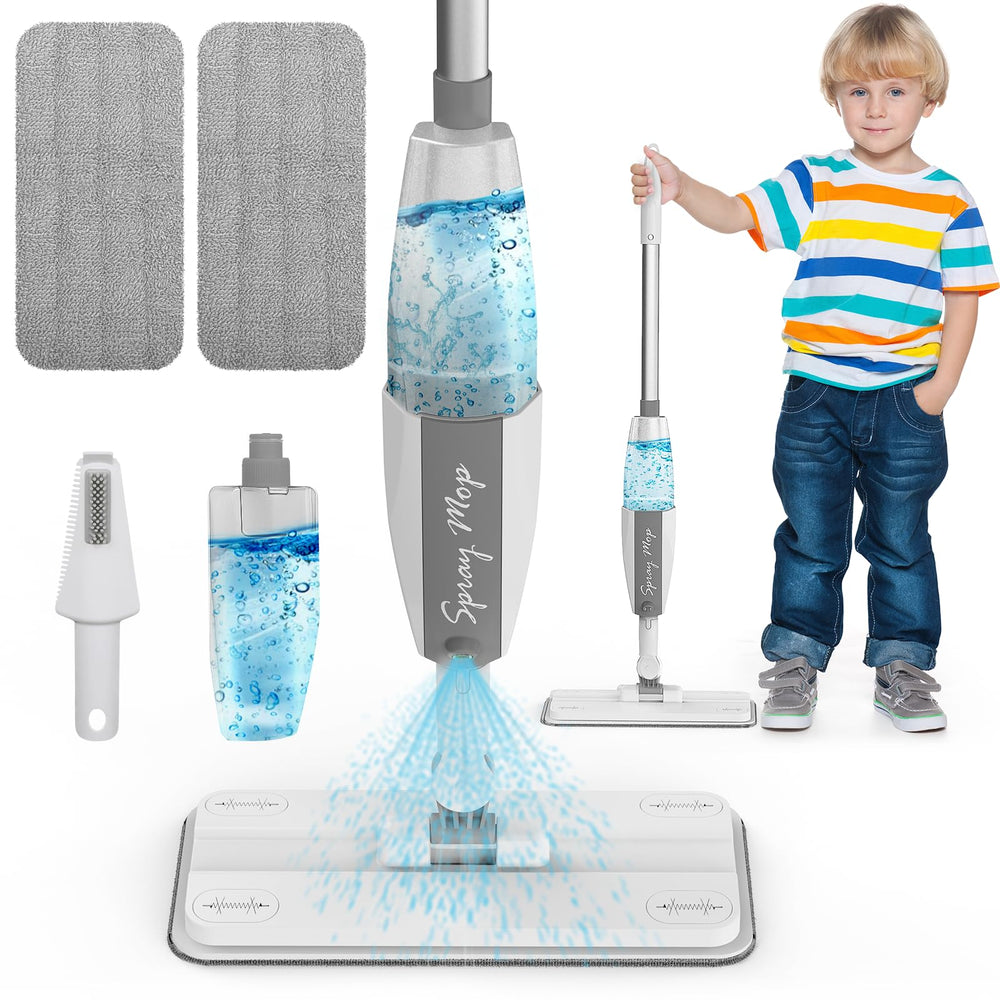 EP EXERCISE N PLAY toddler spray mop mini-size for tiny hands and hands-on play.