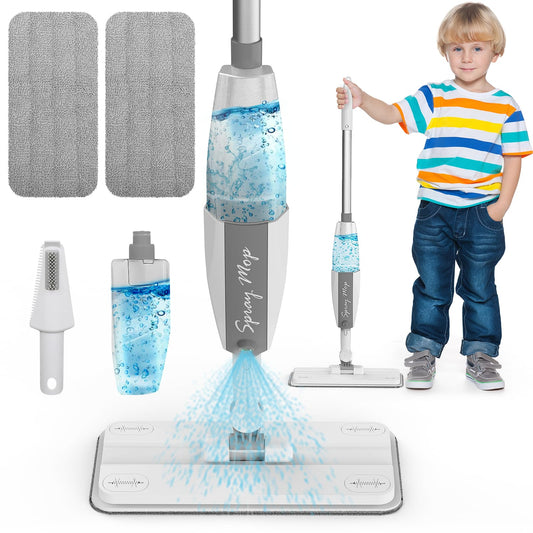 EP EXERCISE N PLAY toddler spray mop mini-size for tiny hands and hands-on play.