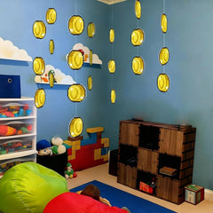 Epakh double-sided gold coin print adds vibrant color to parties.