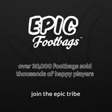 Epic Footbags Classic suede foot bag travel-ready, ideal for on-the-go play.