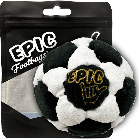 Epic Footbags Deluxe 32-panel suede foot bag with durable build for daily play