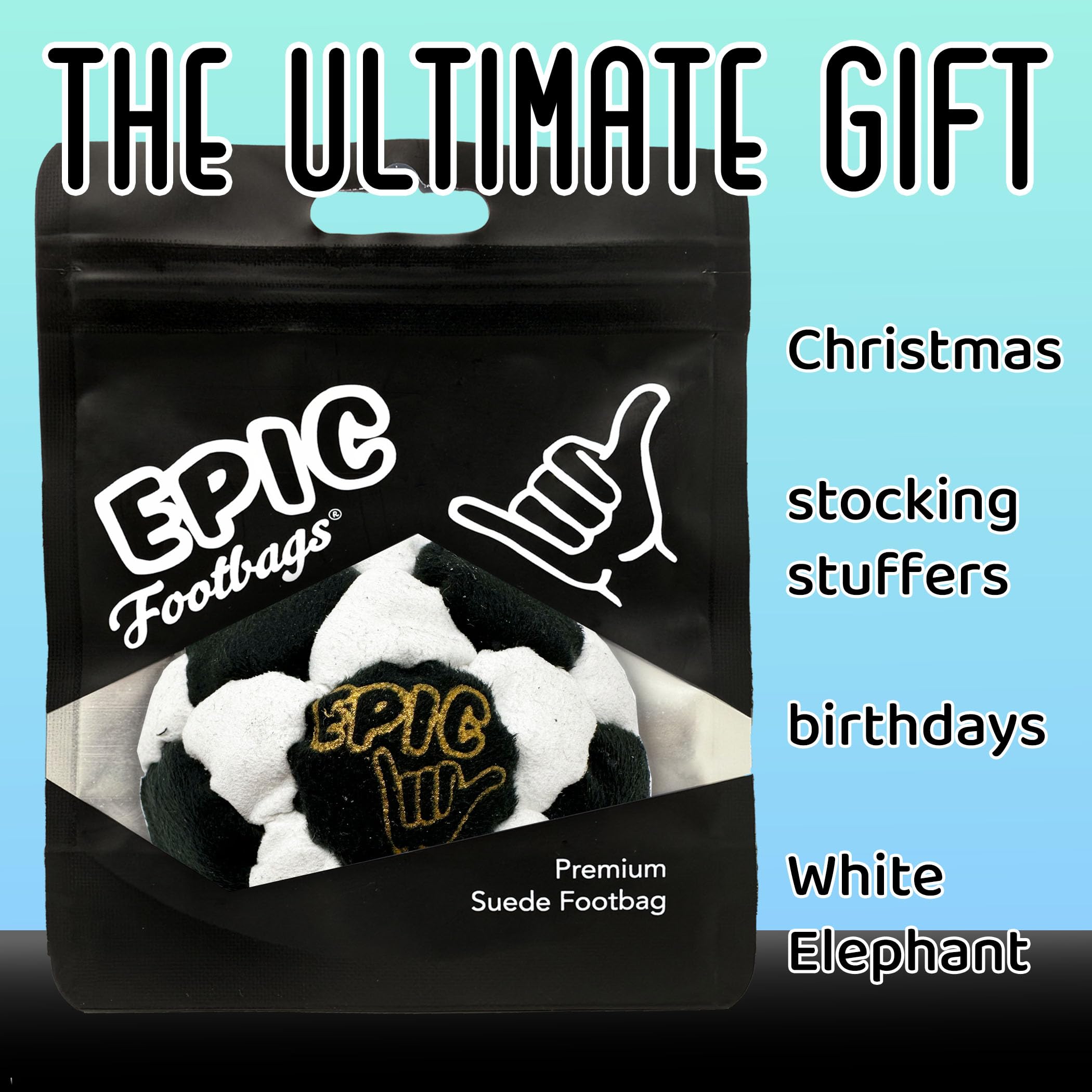 Epic Footbags soft suede grip for smoother kicks and beginners
