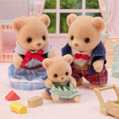 Epoch Biscuit Bear Mom in plaid outfit ready for nurturing role-play and family moments.