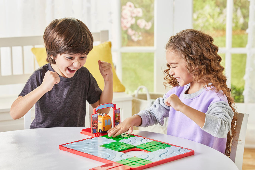 Epoch Games' Super Mario Route 'N Go tiles and base showcase strategic tile sliding.