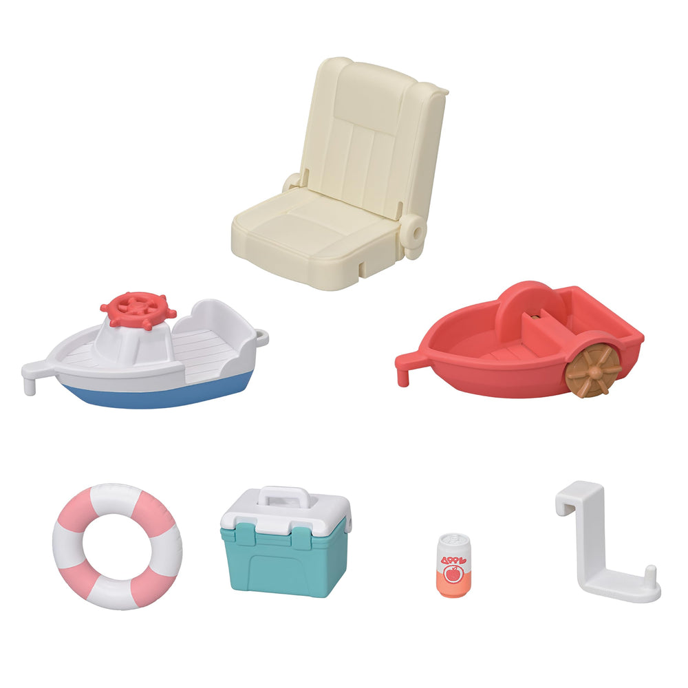 Epoch Sylvanian boat-connecting-parts enable larger fleet play.