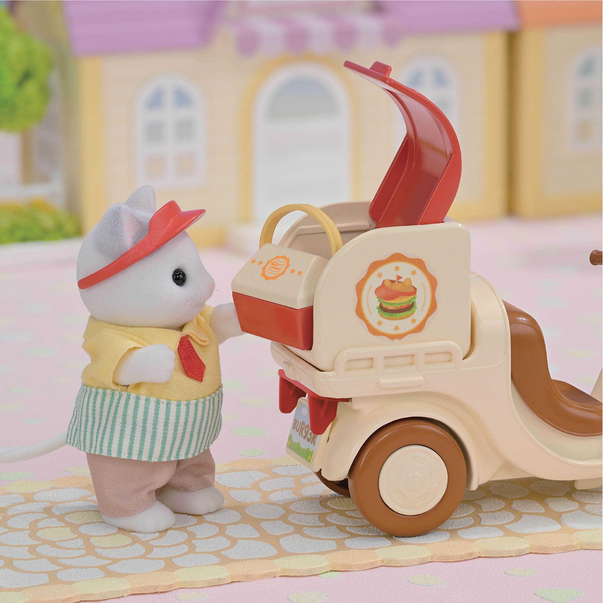 Epoch Sylvanian delivery basket fitting the scooter for scenes