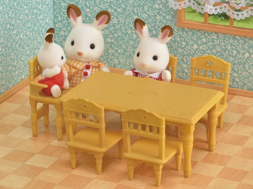 Relief-detail surfaces on Epoch Sylvanian furniture enhance realism