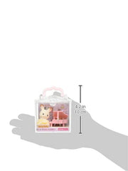 Epoch Sylvanian Families Baby House Piano B-32 detailed closeup highlights wood finish and detailing.