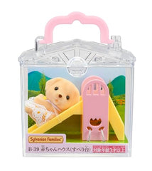 Epoch Sylvanian Families Baby House Slide B-39 close-up shows smooth, safe plastic.