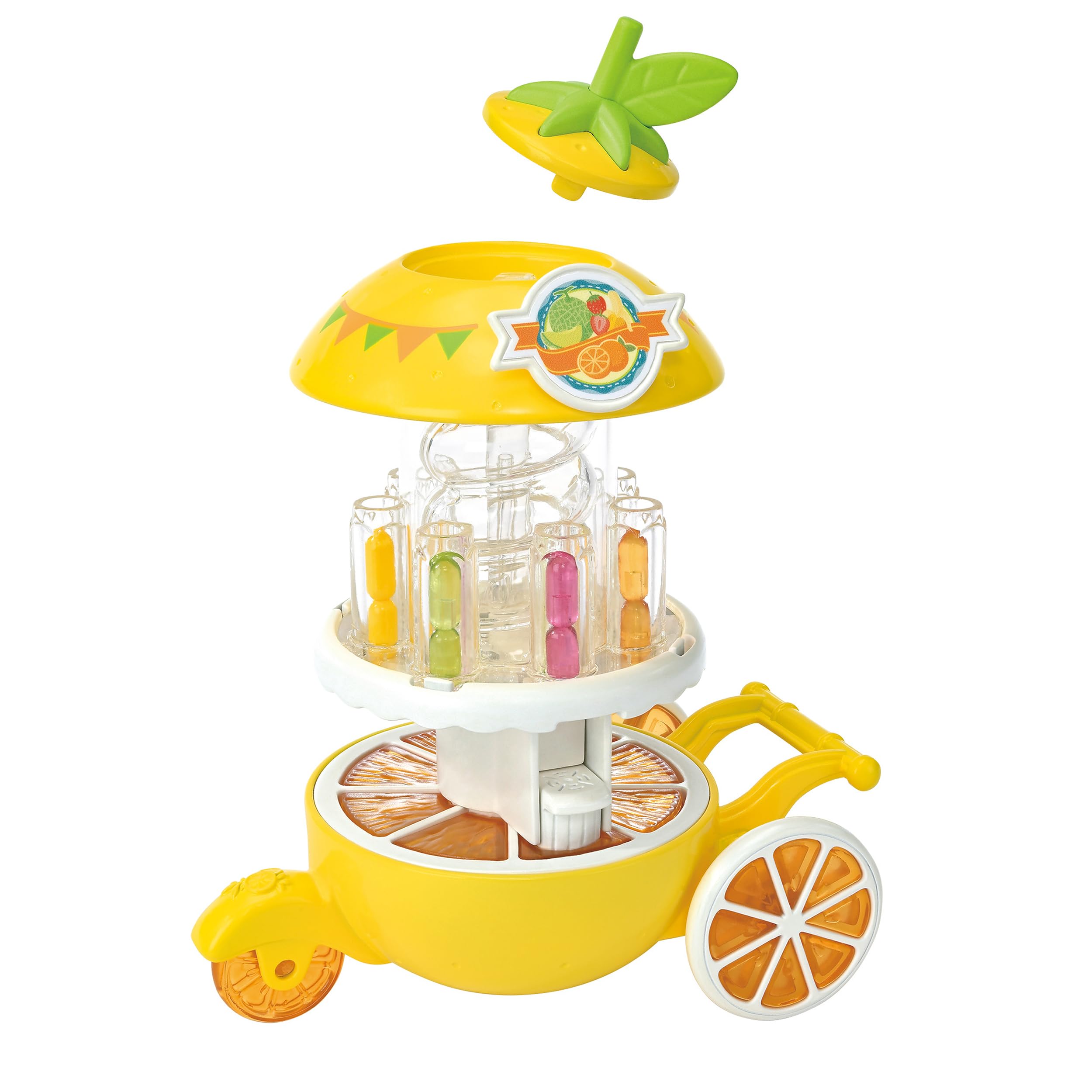 Epoch Sylvanian cups and toppings neatly stored in wagon