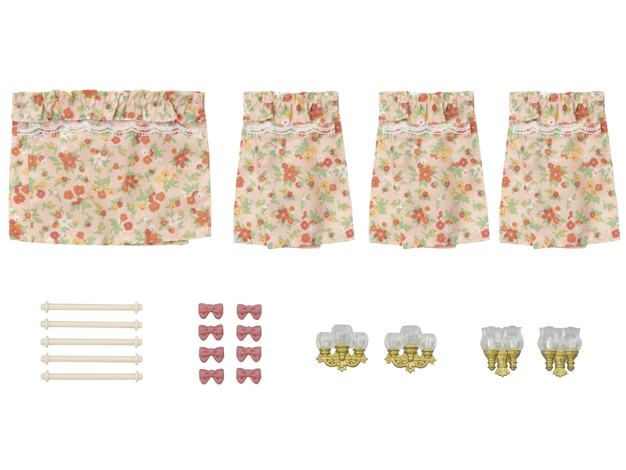 Epoch Sylvanian Families small curtain panels enhance privacy and charm