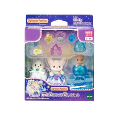 Epoch Sylvanian Families: Lily the Fennec baby with gemstone accents