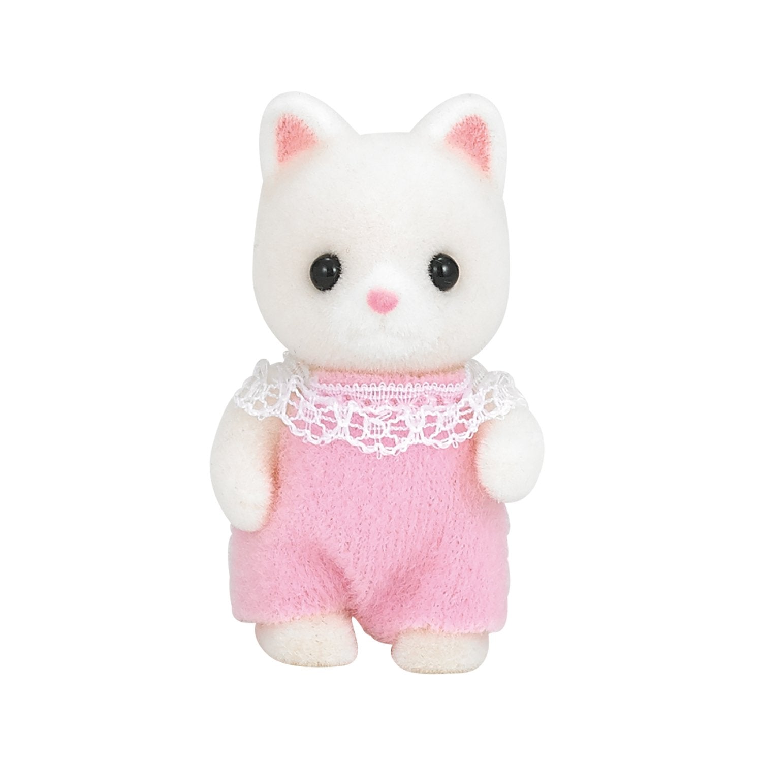 Epoch Sylvanian Silk Cat Baby doll ready for imaginative play