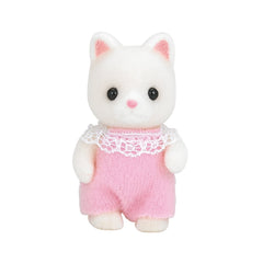 Epoch Sylvanian Silk Cat Baby doll ready for imaginative play