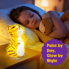 EPUMP Paint Your Own Cat Lamp Kit — paints and brushes for vibrant color creativity