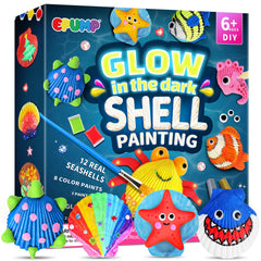 EPUMP Shell Painting Kit glow painting in action for vibrant seashell art.