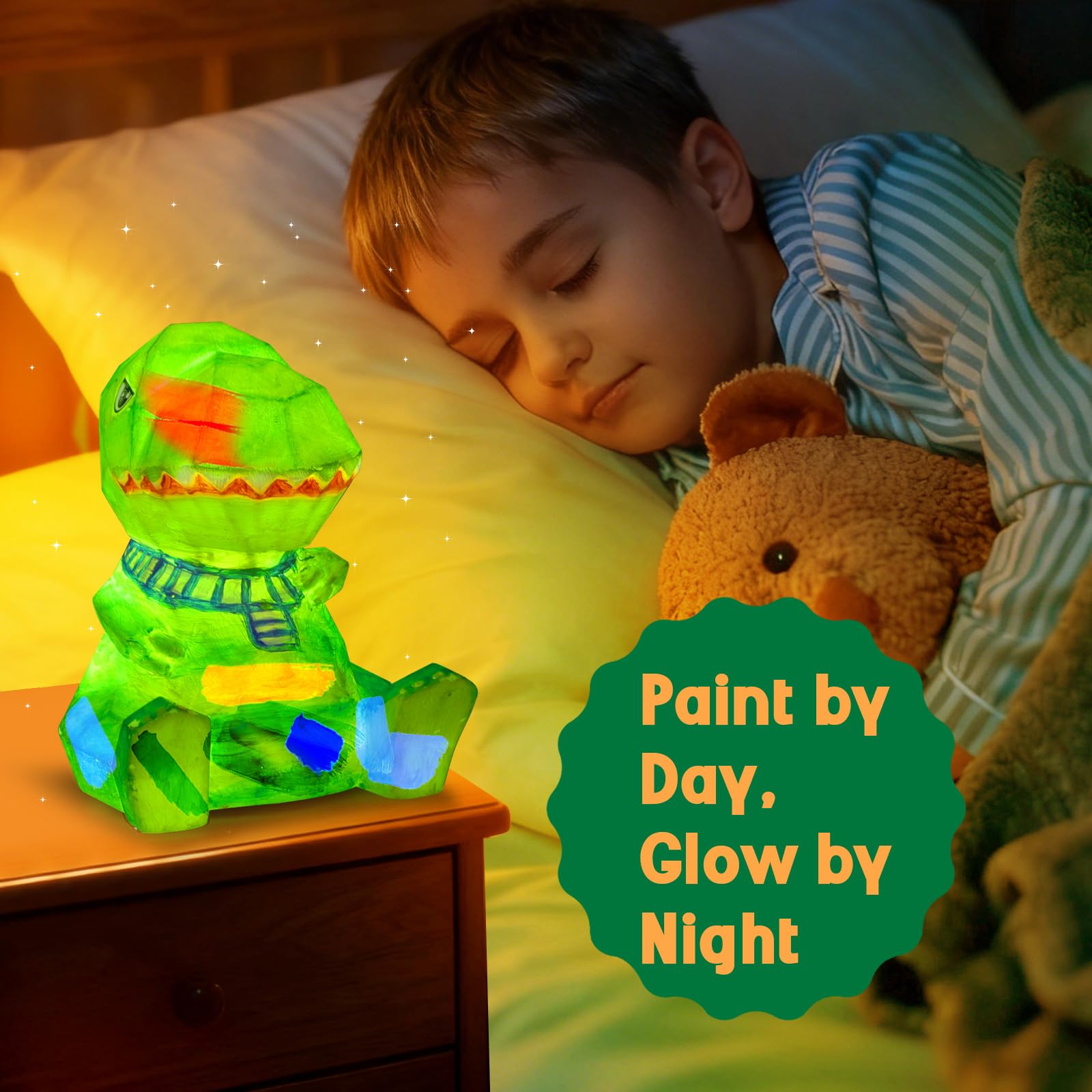 EPUMP soft silicone dinosaur lamp, safe and squeezable for kids