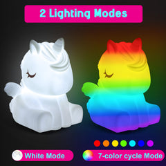 EPUMP Unicorn lamp charges via USB for easy recharge