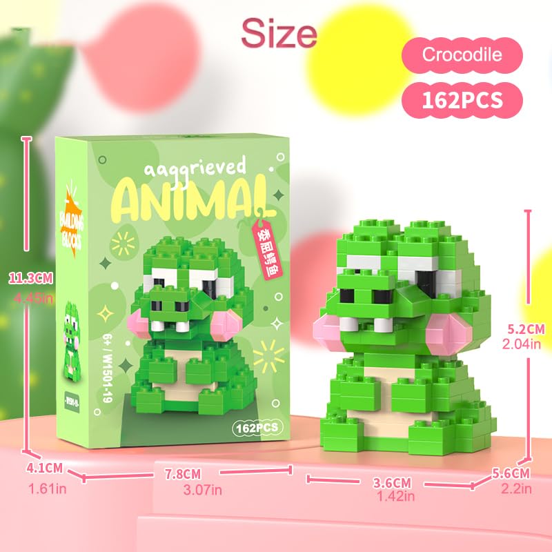 Eqkasio Easter crocodile block set assembled crocodile figure showcasing imagination.