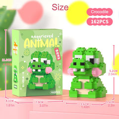 Eqkasio Easter crocodile block set assembled crocodile figure showcasing imagination.