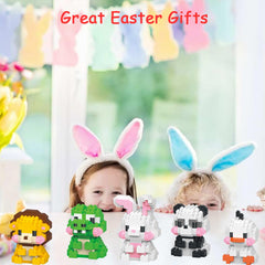 Eqkasio Easter crocodile bricks palette open for colorful creative play.