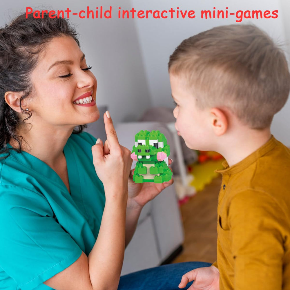 Eqkasio Easter crocodile blocks instruction manual close-up for beginners.