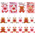 Equsion valentines gift set with cards and bear keychains for classroom exchanges