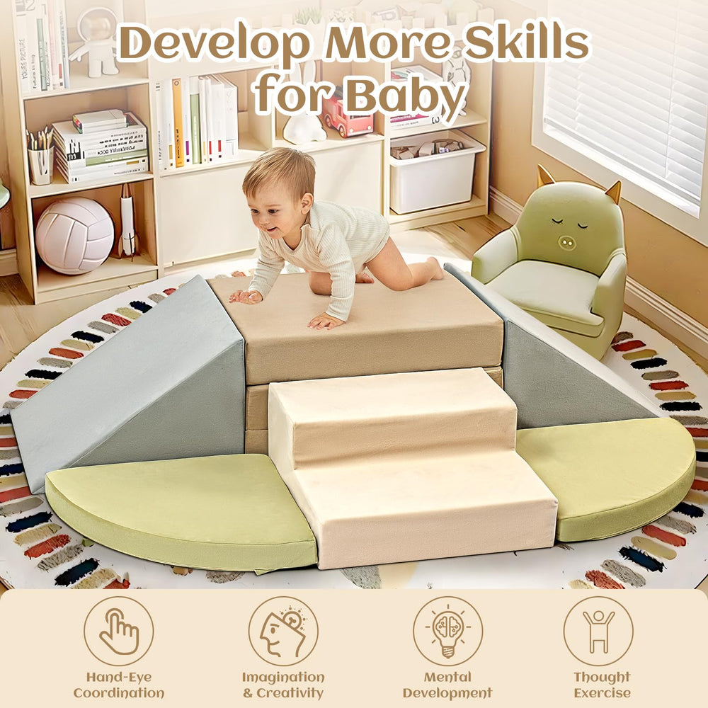 Erament foam climbing blocks for toddlers offering cushioned crawls