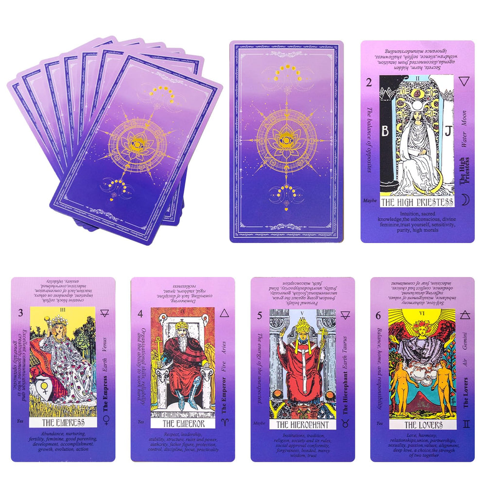 Erbacan tarot beginners deck with 78 cards for guided readings.