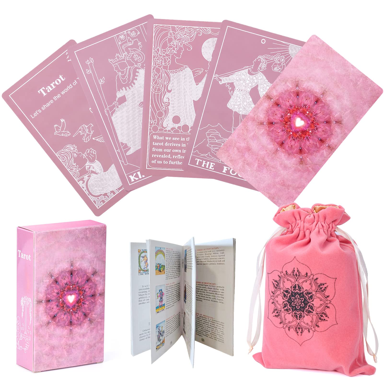 Erbacan Tarot deck spread shows 78-card layout with Major and Minor Arcana.