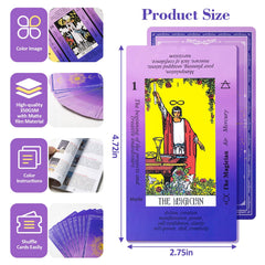 Erbacan tarot cards display meanings on each card for quick insights.