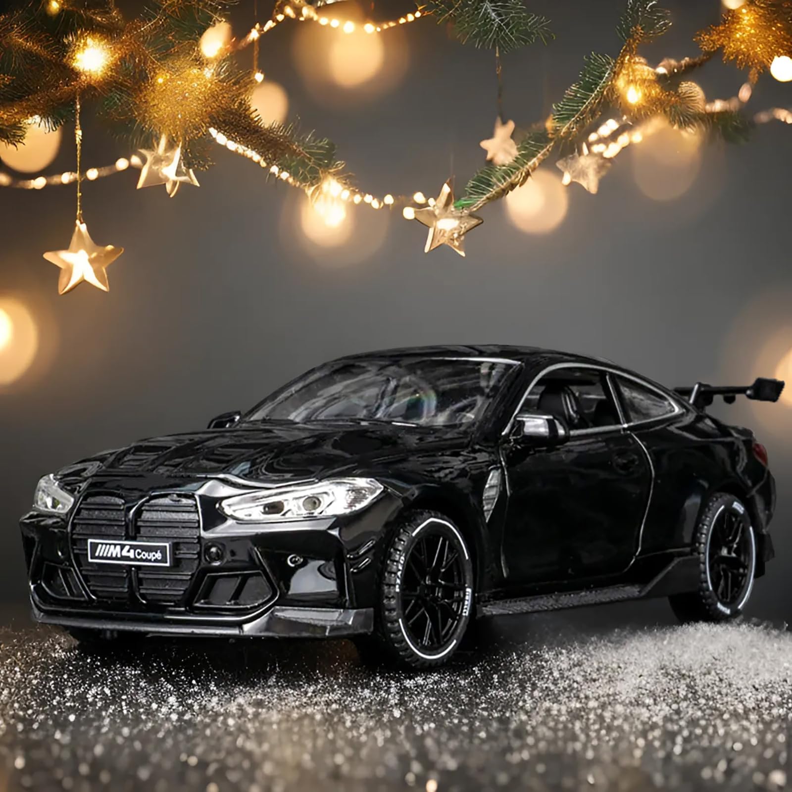 ERBADIHAGO M4 model car pull-back action moves easily across surfaces for dynamic play