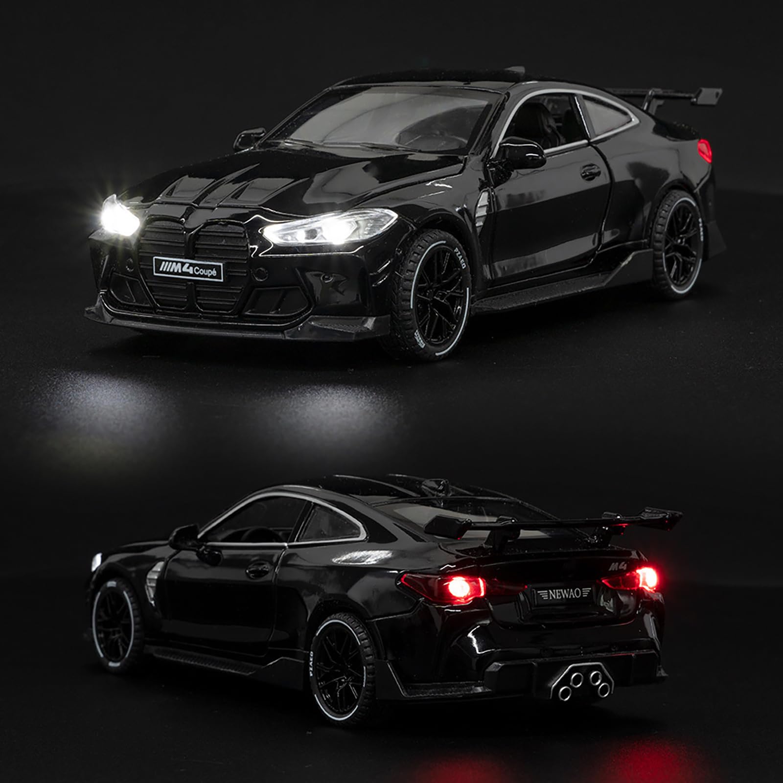 ERBADIHAGO M4 model car side view highlighting robust ABS body for kid-friendly durability