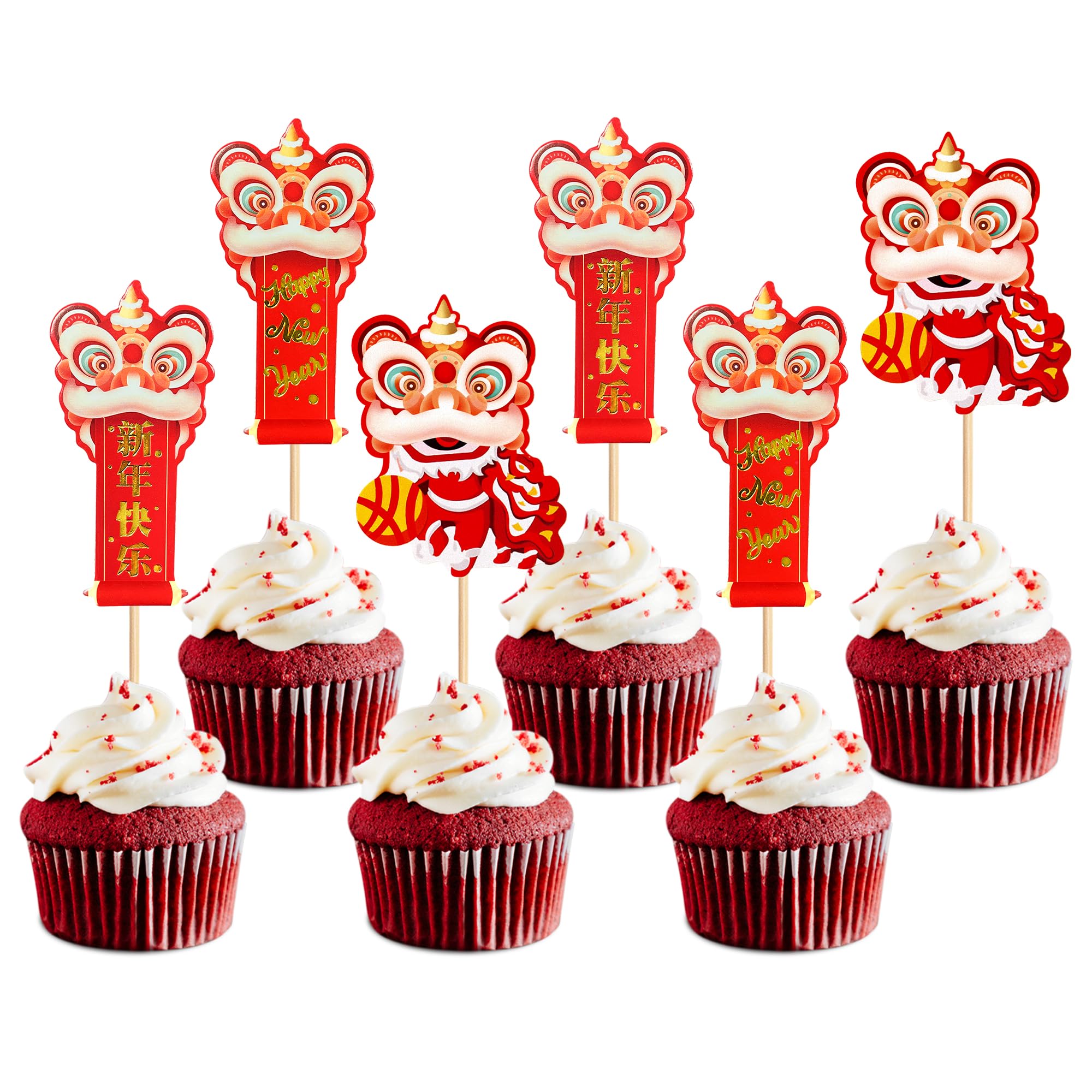 Ercadio 24 pack cupcake toppers elevate party dessert aesthetics