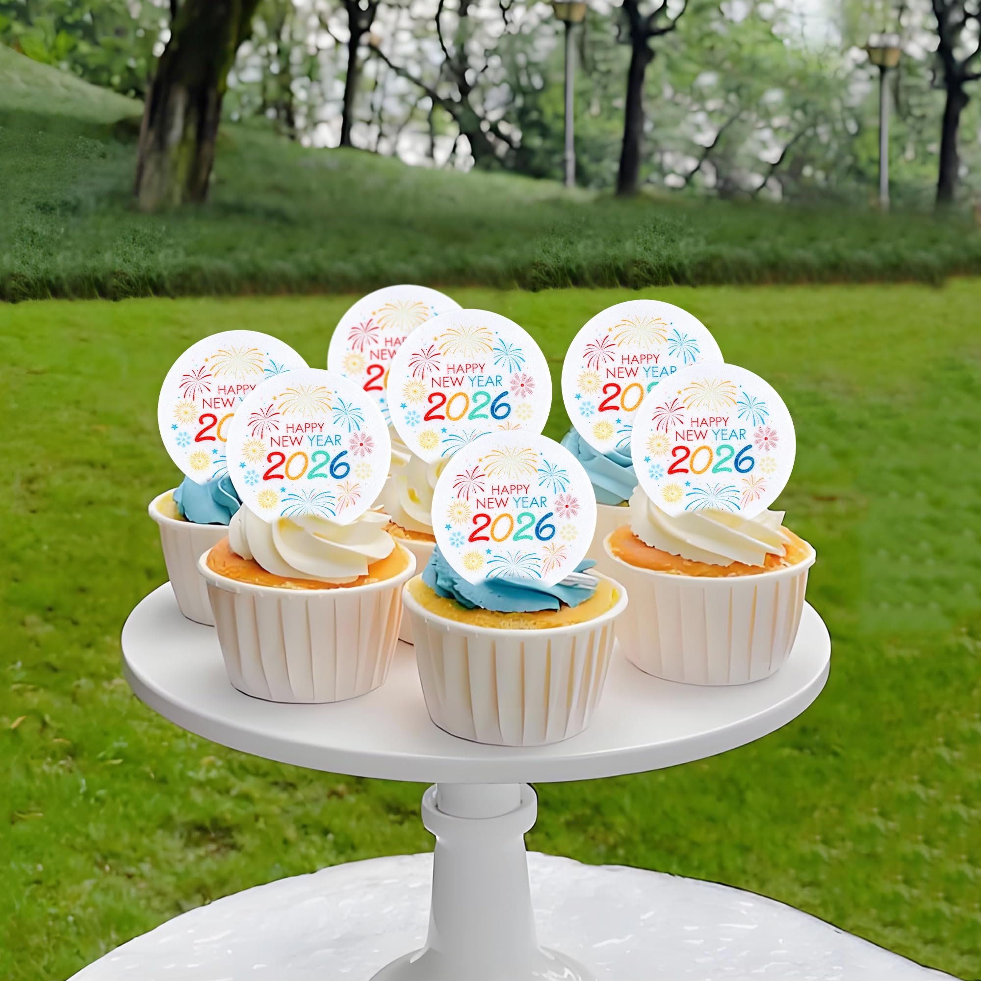 Ercadio glitter thick card stock toppers provide a bright, durable look.