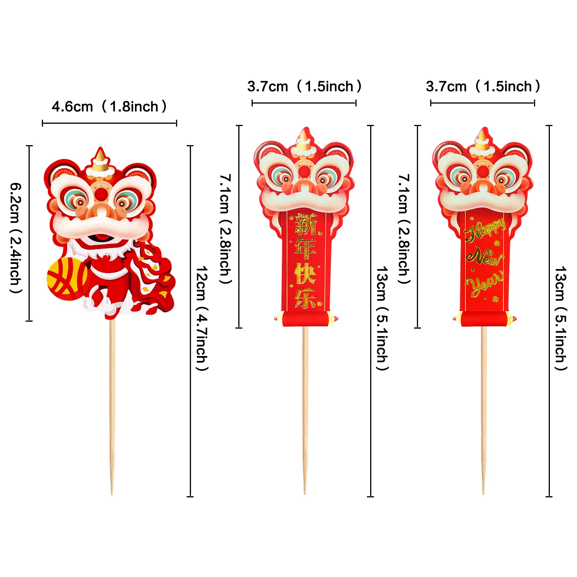 Ercadio 24 piece toppers set ready to decorate treats