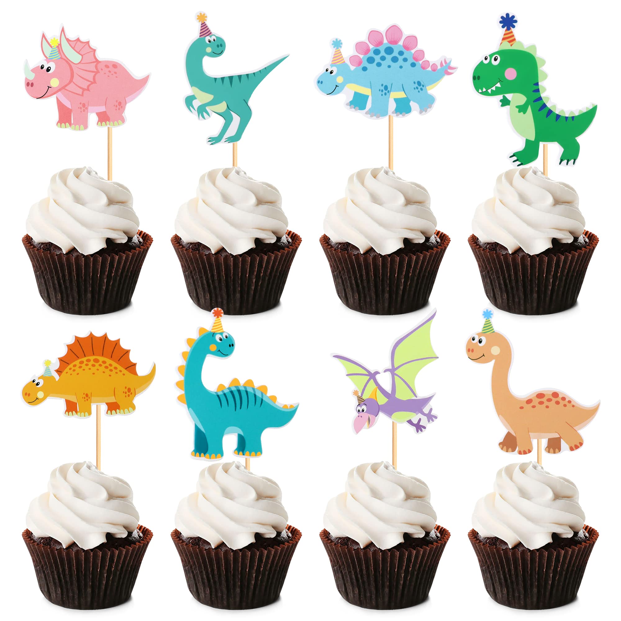 Ercadio dinosaur cupcake topper design A adds playful charm to cupcakes for parties