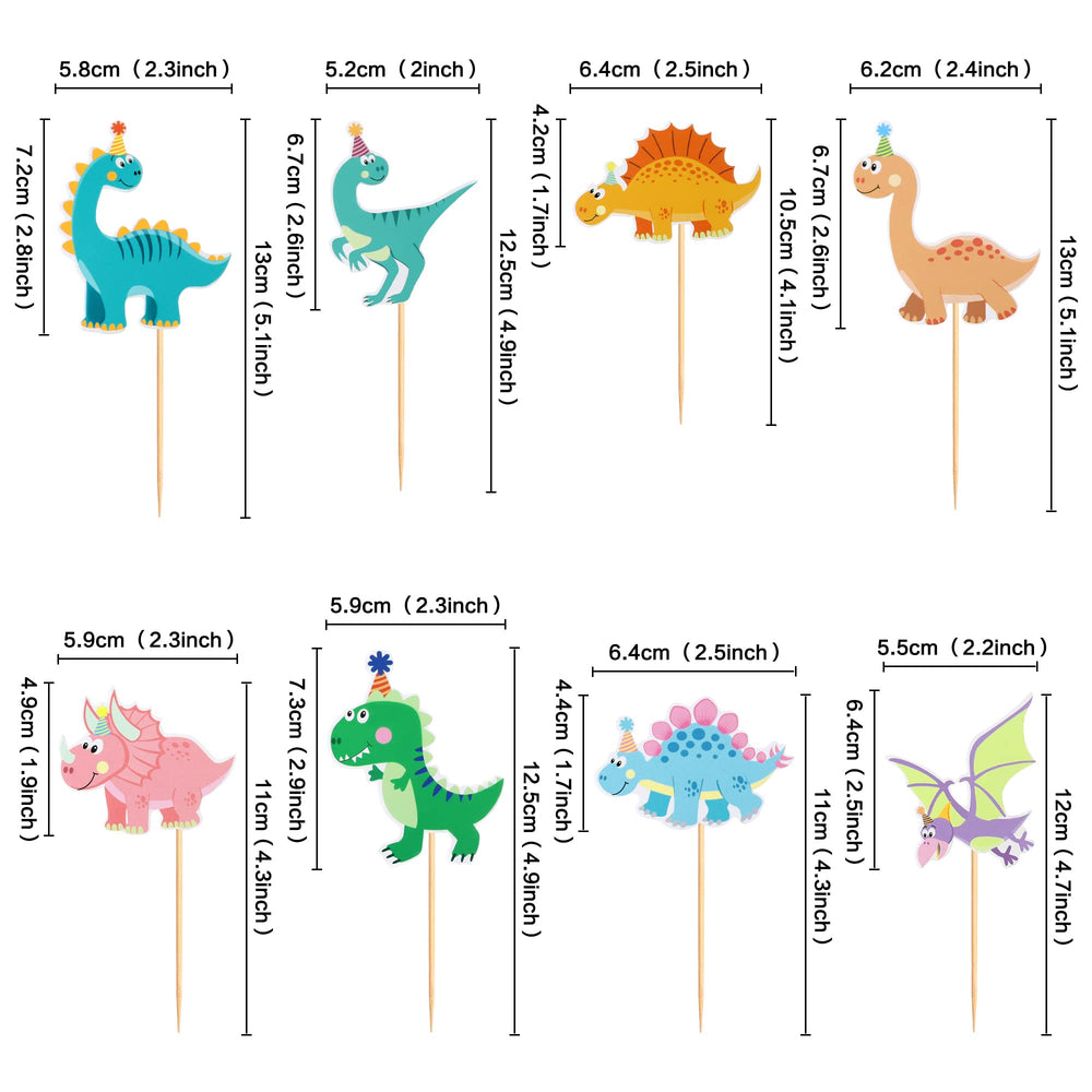 Ercadio dinosaur cupcake topper design B makes treats stand out at birthday parties