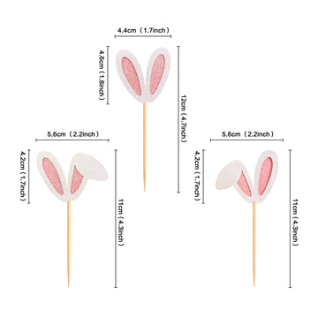 Ercadio cupcake picks featuring bunny ears add festive charm to cupcakes