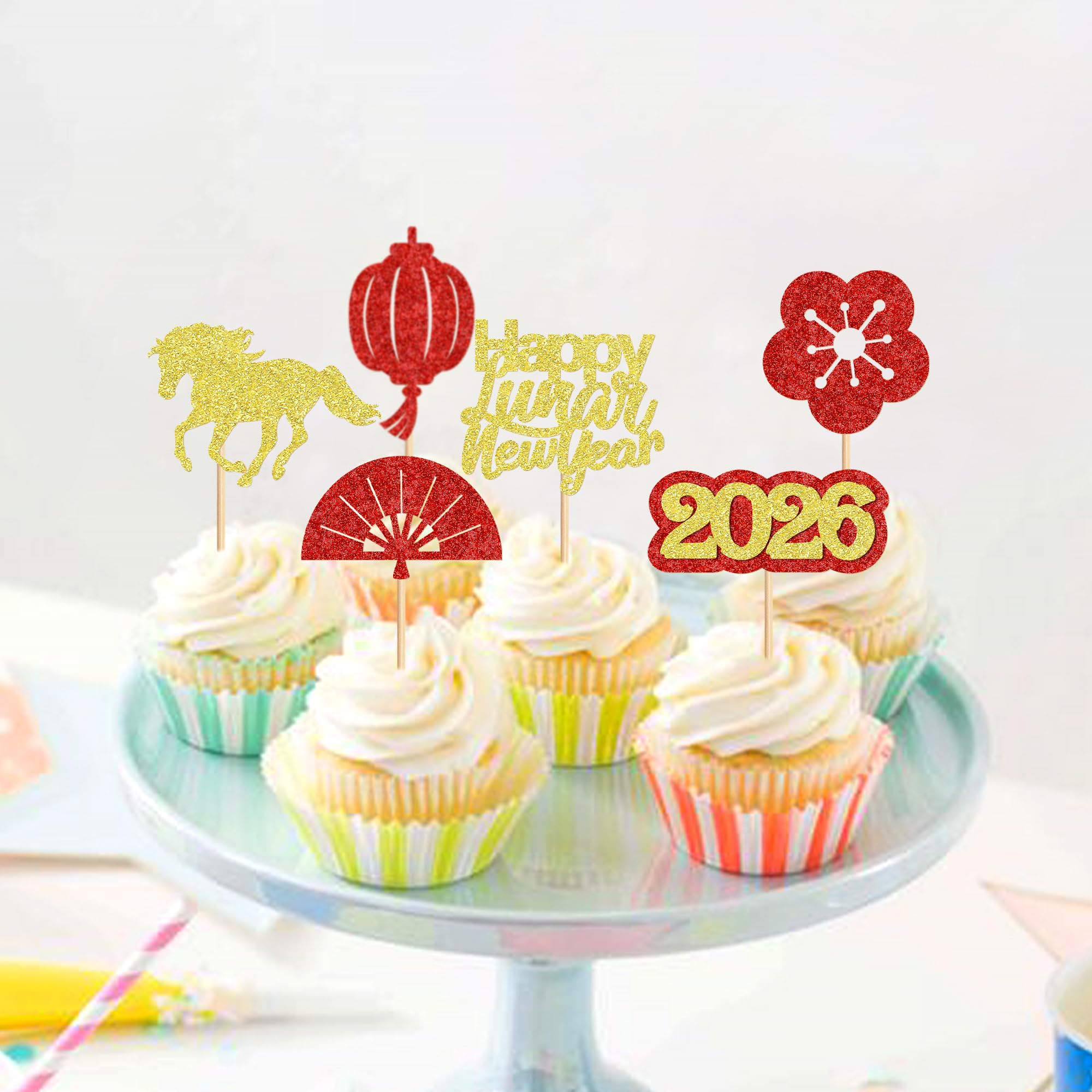 Ercadio blossom design cupcake pick for elegant party dessert decor