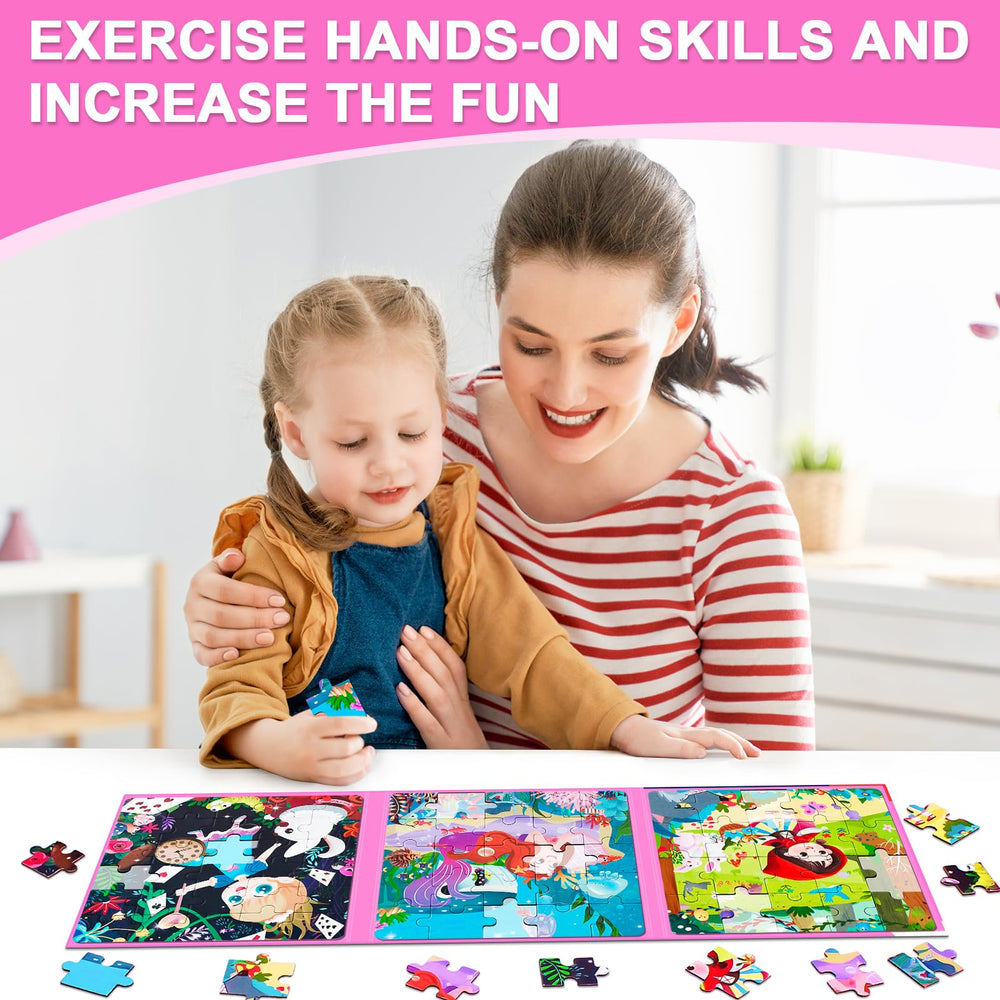 EREBADI kid playing with fairy puzzles promotes hands-on learning.